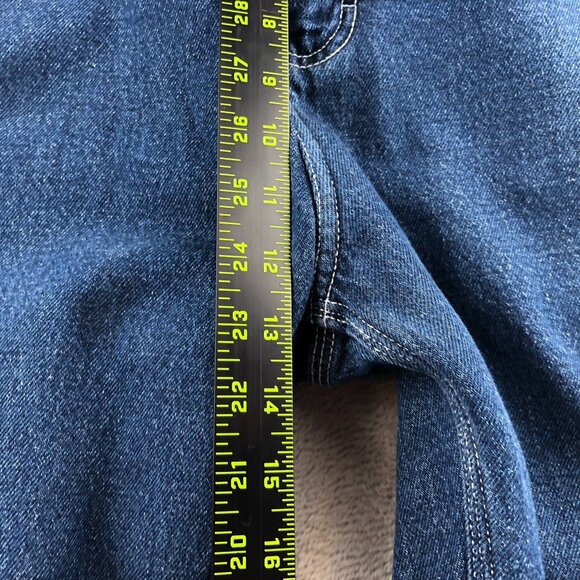Five Brother Mens Carpenter Jeans Size 38x32 Blue Denim Fleece Line Workwear - Picture 7 of 16
